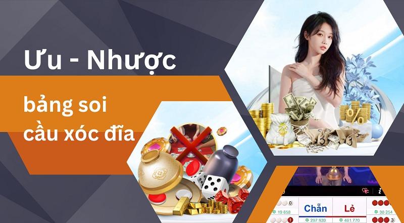 Bảng soi cầu xóc đĩa có ưu, nhược điểm gì?