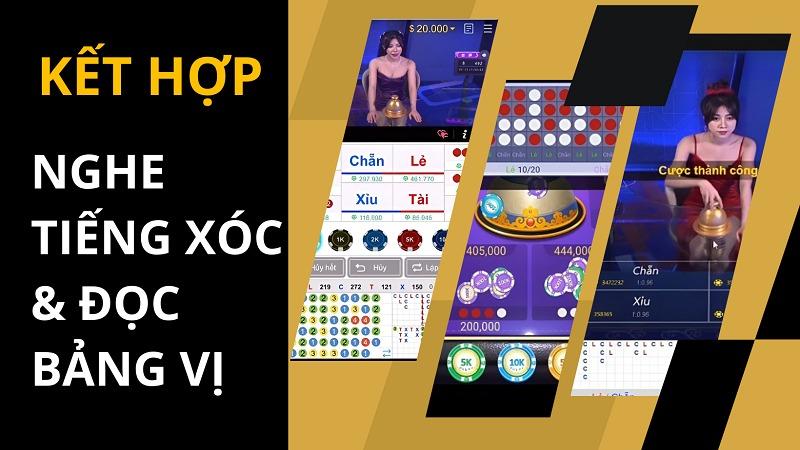 Kết hợp nghe tiếng xóc và đọc bảng vị để dự đoán kết quả chuẩn